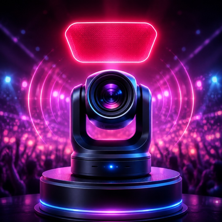 Live video camera on a stage