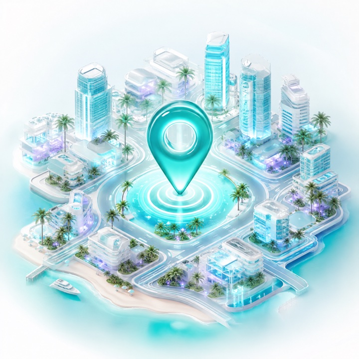 Stylized local discovery map